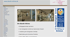 Desktop Screenshot of bionikvitrine.de