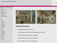 Tablet Screenshot of bionikvitrine.de